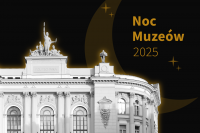 Grafika promująca Noc Muzeów na Politechnice Warszawskiej