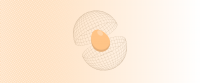 Grafika przedstawiająca jajo wyłaniające się ze struktury sferycznej