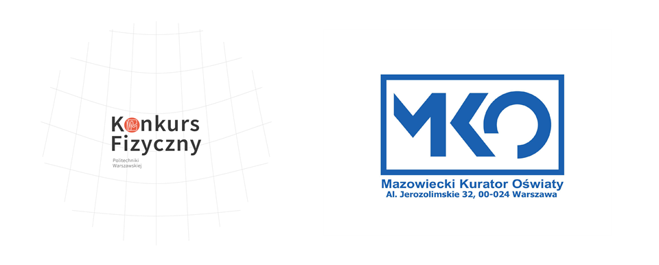 Logo Konkursu Fizycznego PW i Mazowieckiego Kuratorium Oświaty