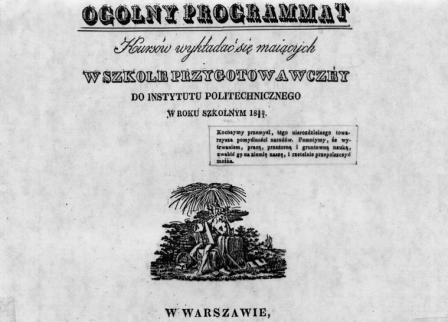 Rys. 2. "Ogólny programmat" kursów Szkoły Przygotowawczej do Instytutu Politechnicznego